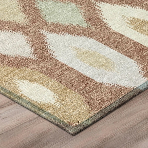Chantille Machine Washable Indoor/Outdoor Abstract ACN3108 Rust 10 ft. x 14 ft. Area Rug