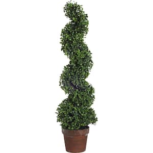 35 in. Artificial Decorative Boxwood Topiary Tree