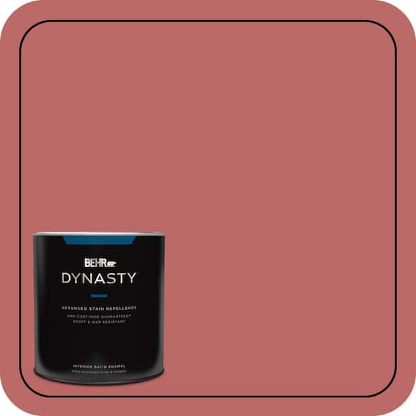 BEHR DYNASTY 1 qt. #MQ1-11 Drama Queen One-Coat Hide Satin Enamel Interior Stain-Blocking Paint and Primer