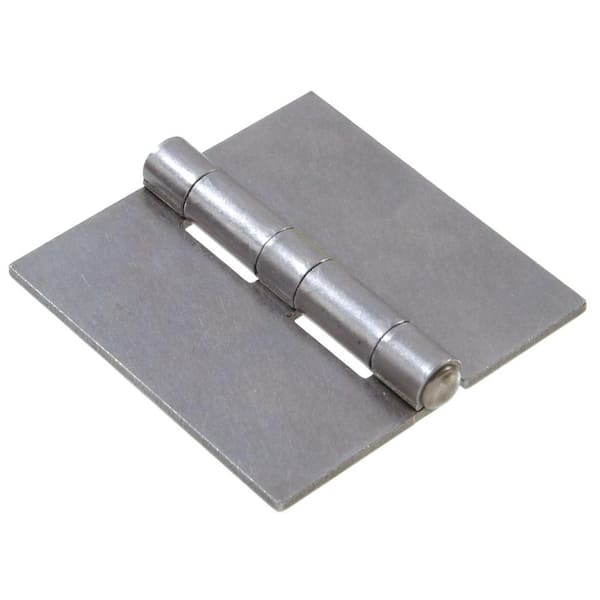Hardware Essentials 4-1/2 in. Plain Steel Weldable Surface Hinge Square Corner with Full Surface Fixed Pin (5-Pack)
