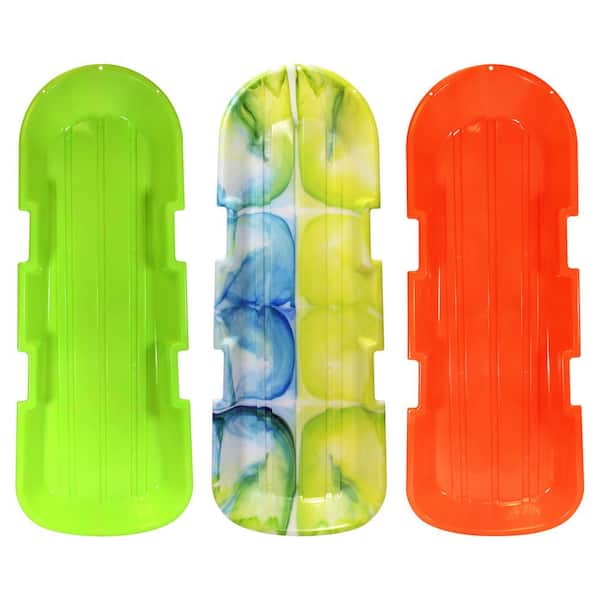 Emsco ESP Series 48 in. Day Glow Sno Twin Toboggan Sleds (3-Pack)