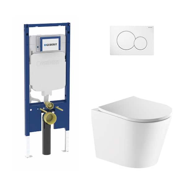 2-Piece 0.8/1.6 GPF Dual Flush Vista Elongated Toilet in White with 2 in. x 4 in. Concealed Tank and Plate Seat Included