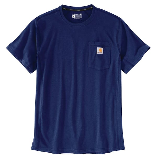 Carhartt Men's Large Tall Scout Blue Heather Cotton/Polyester Force ...