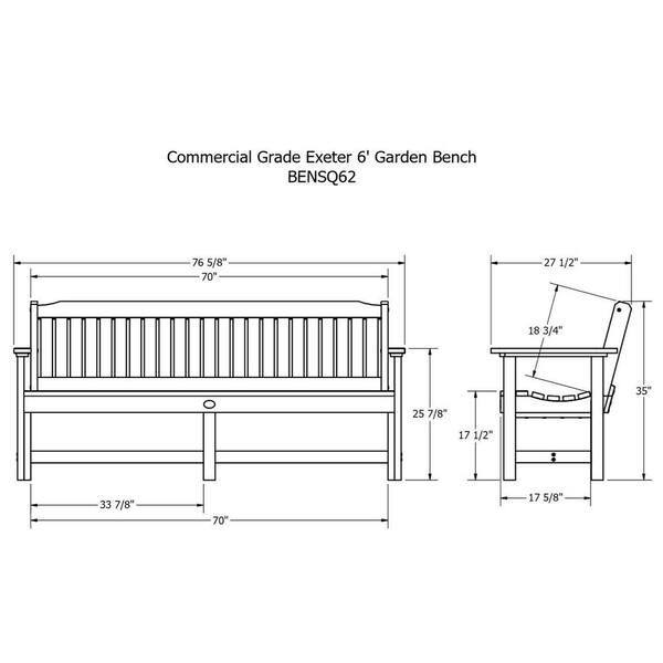 Park Bench Dimensions