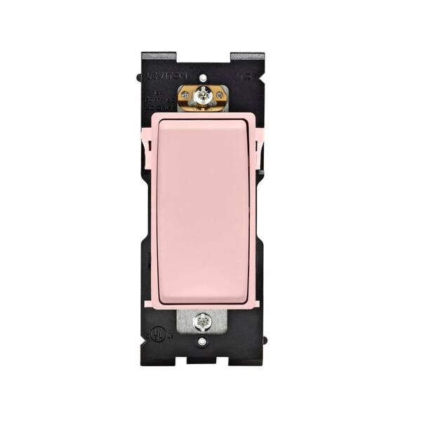 Leviton Renu 15 Amp Single Pole Rocker Switch - Fresh Pink Lemonade-DISCONTINUED