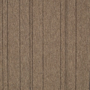 Fixed Attitude - Praline - Beige Commercial 24 x 24 in. Glue-Down Carpet Tile Square (96 sq. ft.)