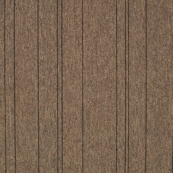 Fixed Attitude - Praline - Beige Commercial 24 x 24 in. Glue-Down Carpet Tile Square (96 sq. ft.)