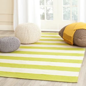 Montauk Green/Ivory 6 ft. x 9 ft. Striped Area Rug