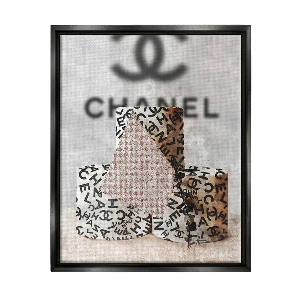 The Stupell Home Decor Collection Fashion Forward Toilet Paper Designer  Detail by Ziwei Li Floater Frame Abstract Wall Art Print 21 in. x 17 in.  ab-653_ffb_16x20 - The Home Depot