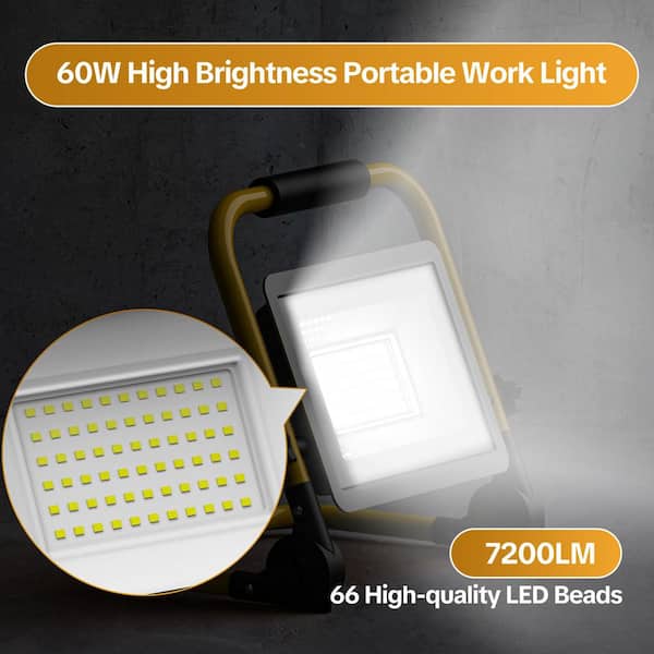 AIKVSXER 7200 Lumen Portable LED Work Light IP66 with 180