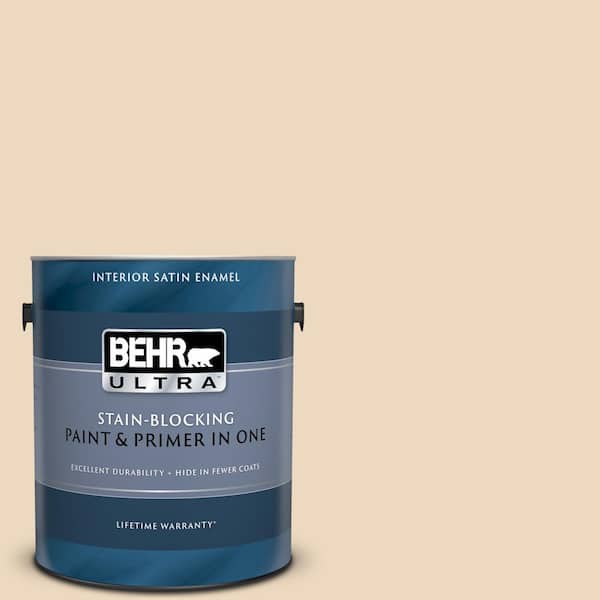 BEHR ULTRA 1 gal. #UL140-15 Porcelain Skin Satin Enamel Interior Paint and Primer in One
