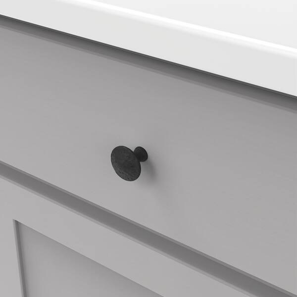 Craftsman 1-1/4 in. Black Iron Cabinet Knob Craftsman 1-1/4 in. Black Iron Cabinet Knob