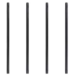 1 in. x 36 in. Black Industrial Steel Grey Plumbing Pipe (4-Pack)