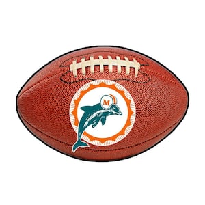 Miami Dolphins Brown 1.5 ft. x 2.5 ft. Vintage Football Area Rug