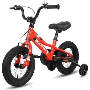 1-Speed Child Bicycles For 2-Year to 4-Year, With Removable TRaining Wheels, Front V Brake, Rear Holding Brake, Red