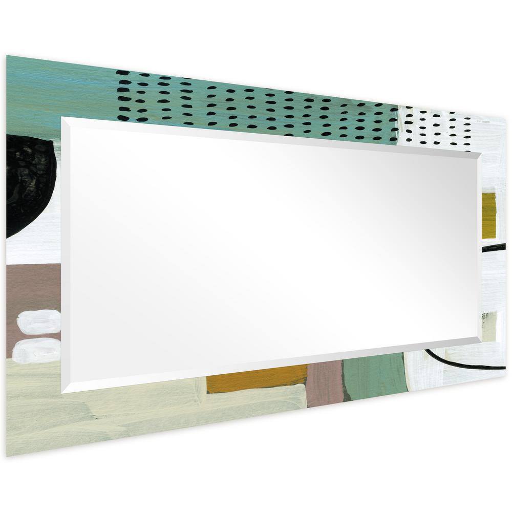 Large Clear Tempered Art Glass Rectangular Frameless Mirror