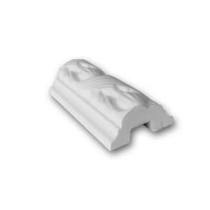 1 in. D x 1-7/8 in. W x 4 in. L. Acanthus Almonds Primed White Polyurethane Panel Moulding Sample