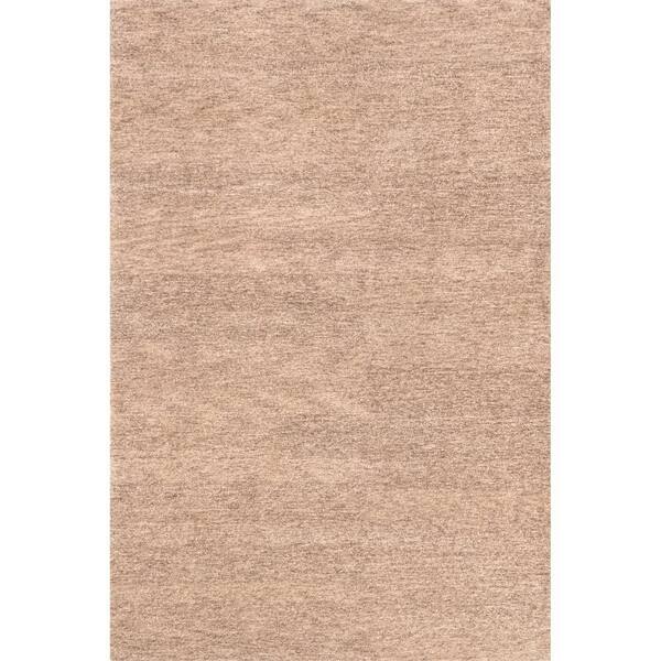 nuLOOM Citra Solid Wool Area Rug Tan 9 ft. x 12 ft. Area Rug MTEG02B ...