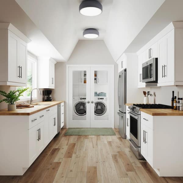 Richmond Verona White Plywood Shaker Ready to Assemble Base Kitchen Cabinet Soft Close 18 in W x 24 in D x 34.5 in H