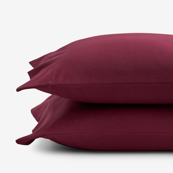 The Company Store Legends Hotel Merlot Velvet Flannel King Pillowcase (Set of 2)
