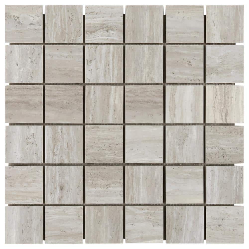 Atlanta Gray 3.89 in. x 0.31 in. Matte Porcelain Mosaic Floor and Wall Tile Sample price history on PriceWatchPro