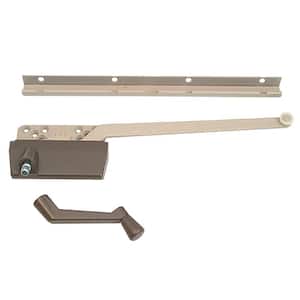 Prime-Line 9-1/2 in. Bronze Left-Arm Wood Casement Operator with Track ...