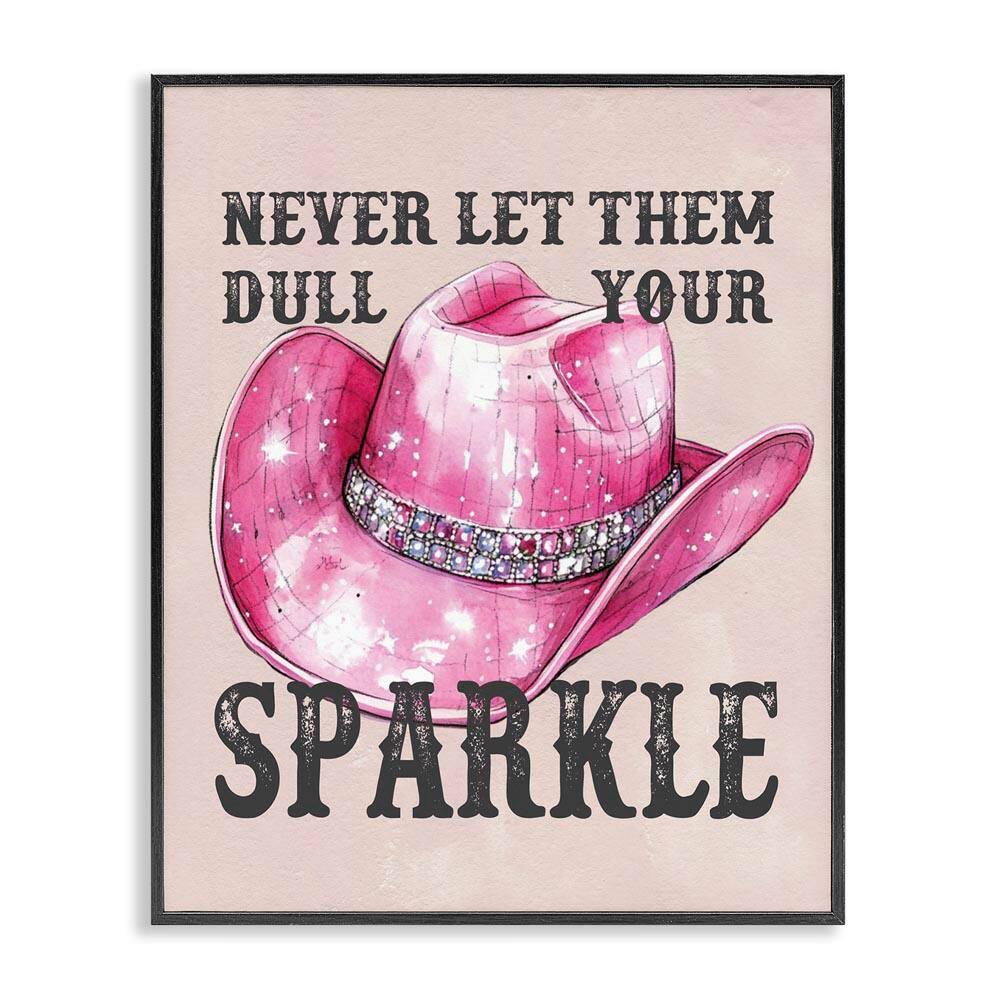 Never Let Them Dull Your Sparkle by Lettered and Lined Black Framed Typography Giclee Art Print 30 in. x 24 in. price history on PriceWatchPro