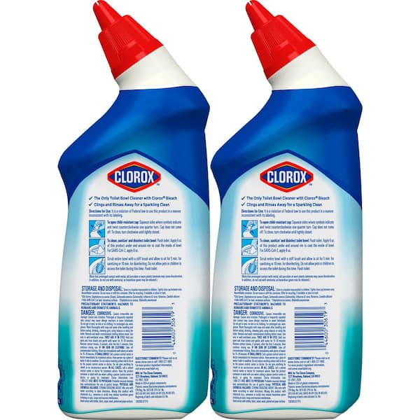 Clorox Ocean Mist Toilet Bowl Cleaner Clinging Bleach Gel - 48 Fl Oz/2ct :  Target