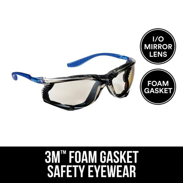 3M Virtua CCS Protective Eyewear - 4 Pack Gray Anti-Fog Safety Glasses With Foam Gasket