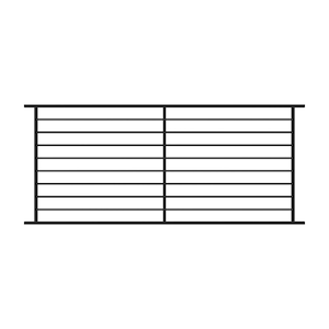 Fe26 Axis 40 in. H x 8 ft. W Black Steel Railing Level Panel