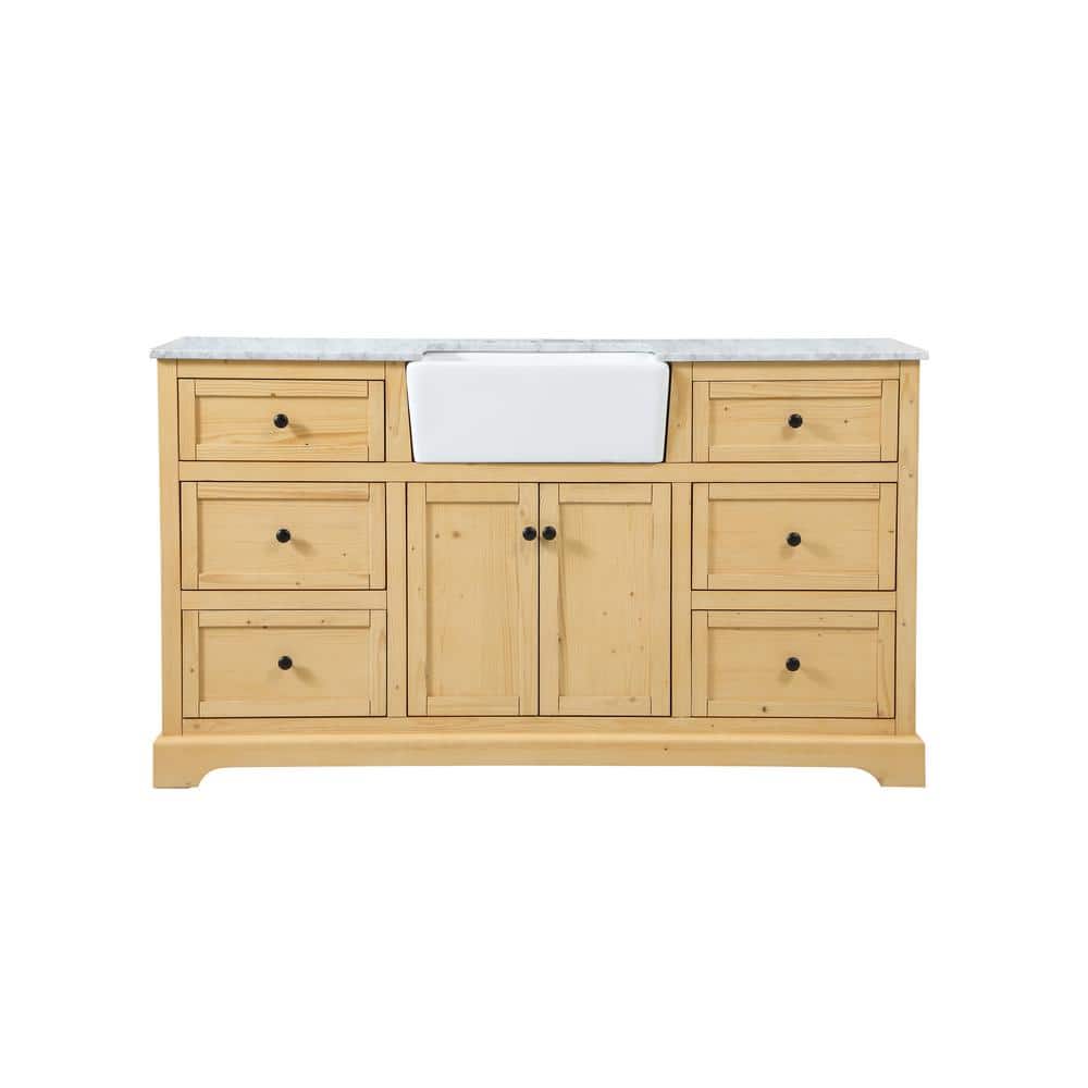 Timeless Home 60 in. W x 22 in. D x 34.75 in. H Single Bathroom Vanity Side