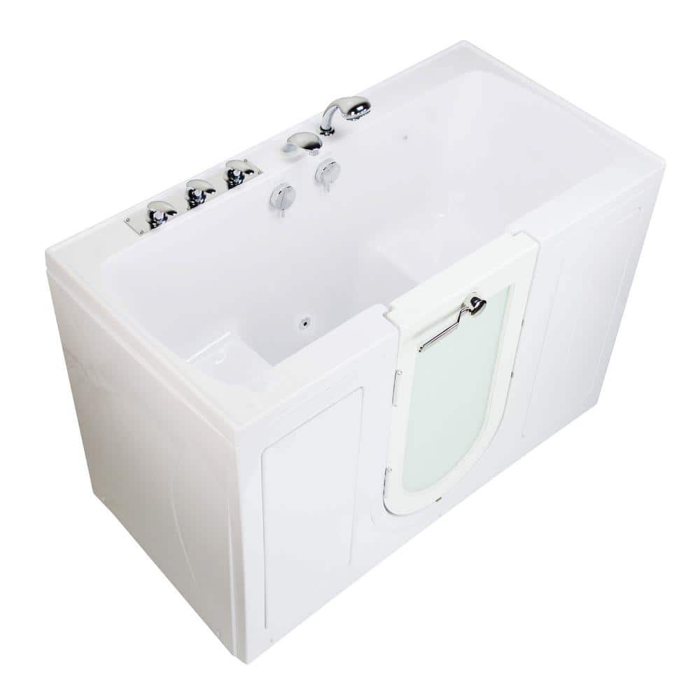 Ella Tub4Two 60 in. Acrylic WalkIn MicroBubble Air Bathtub in White