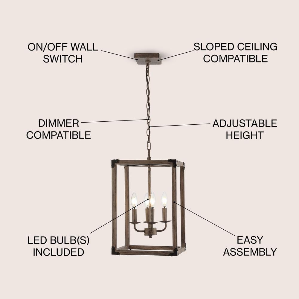 Magnolia Rustic 12" Farmhouse Iron LED Pendant - Oil-Rubbed Bronze