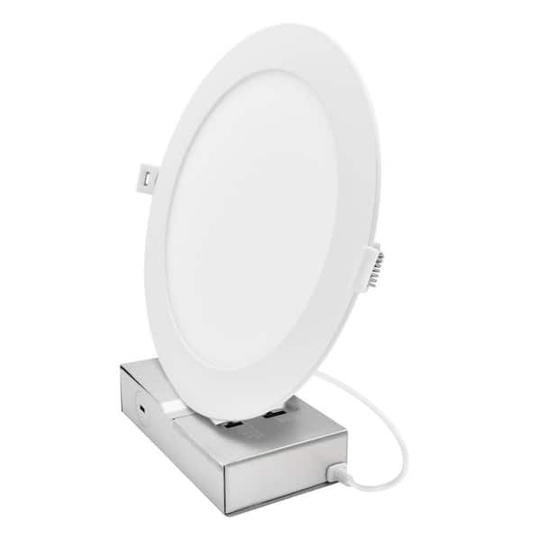 8 in. Integrated LED Recessed Light with JBox, 5CCT, 13W-18W, up to 1500LM, CRI90, Dimmable, 120-277V, IC Rated, ETL