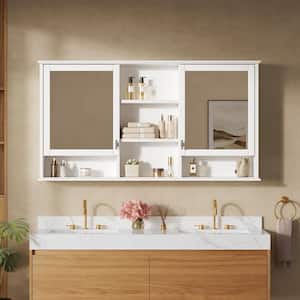 Zenith 48 in. x 29 in. x 4.25 in. Frameless Mirrored Tri-View