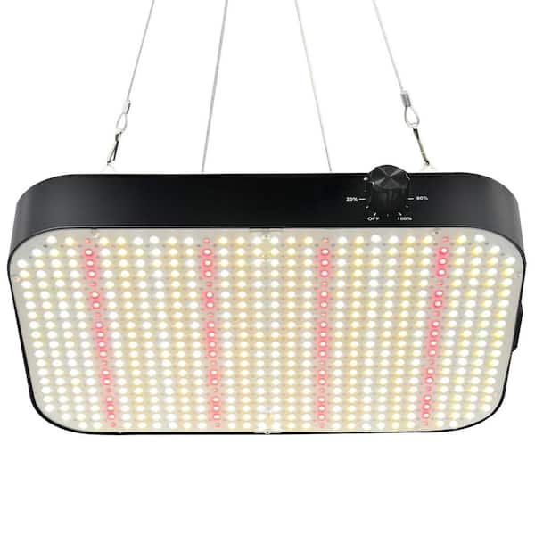 600 W Equivalent LED Grow Light, 65W True Power Full Spectrum Plant Light, Daisy Chain, Quiet Cooling Fan