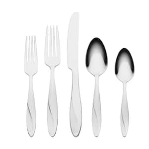 Simmer 65-Piece Silver Stainless Steel Flatware Set (Service for 12)