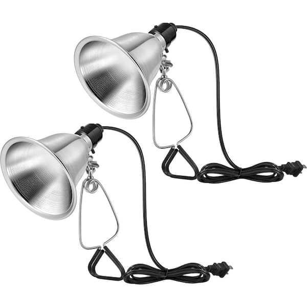 5.5 in. Aluminum 800 Lumens E26 Socket Clamp Lamp Work Light with 6 ft. Cord, 2-Pack