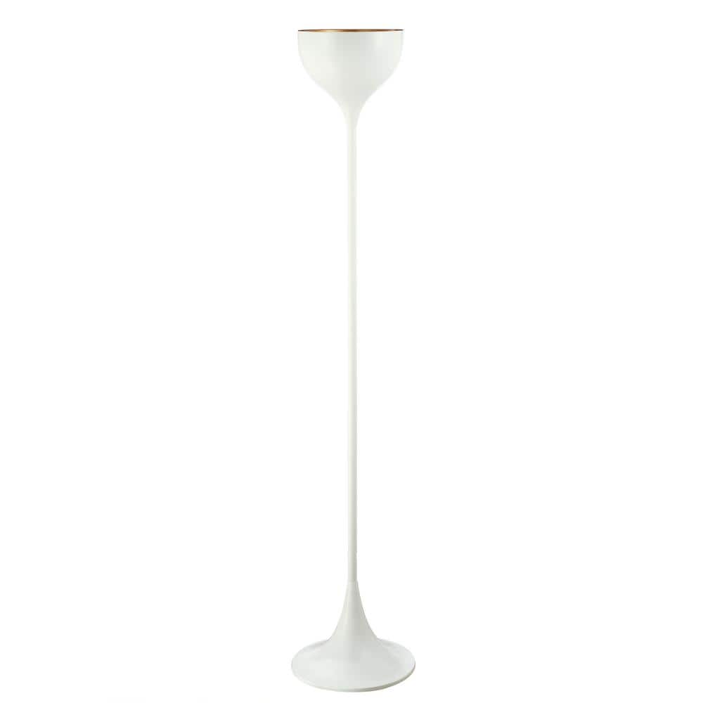 Joyce 69.5" White Metal LED Arc Floor Lamp