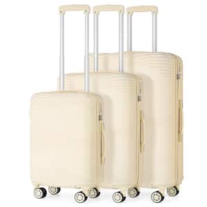 Pocomoke Hill Nested Hardside Luggage Set in Beige, 3 Piece - TSA Compliant