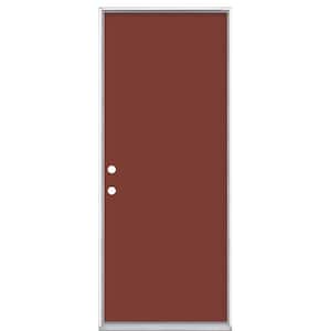 32 in. x 80 in. Flush Right-Hand Inswing Red Bluff Painted Steel Prehung Front Exterior Door No Brickmold