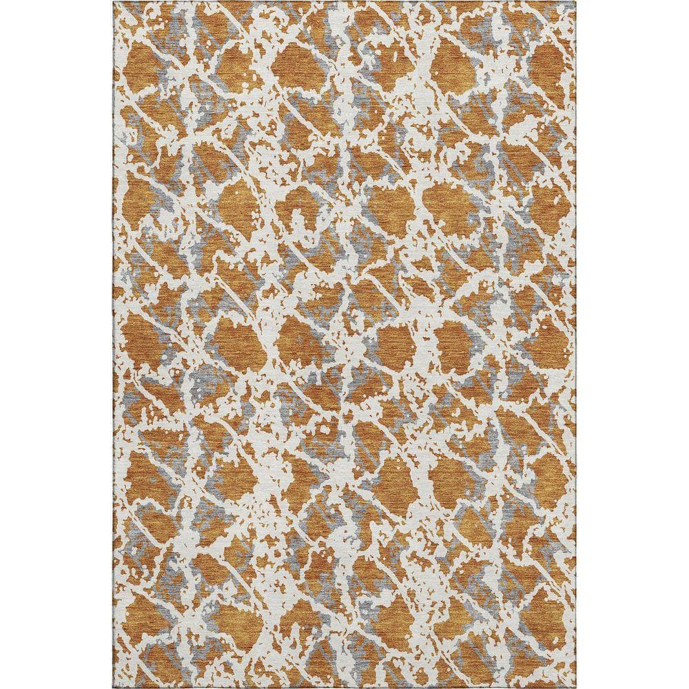 Addison Rugs Mayfield Premium Machine Washable Abstract AMF969 Copper 8 ...