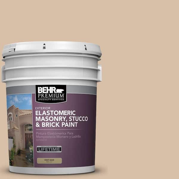 BEHR PREMIUM 5 gal. #S240-3 Ash Blonde Elastomeric Masonry, Stucco and Brick Exterior Paint