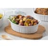 Corningware French White 4-Qt Oval Ceramic Casserole Dish with Glass Cover  6002278 - The Home Depot