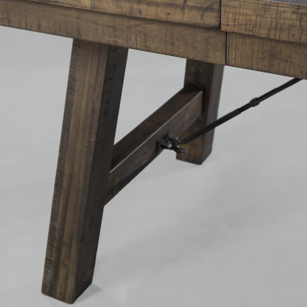 dex smokey walnut dining table