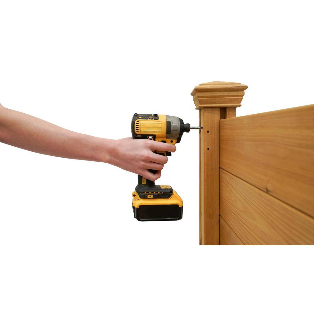 4ft H x 4ft W Cedar Wood Privacy Screen Kit