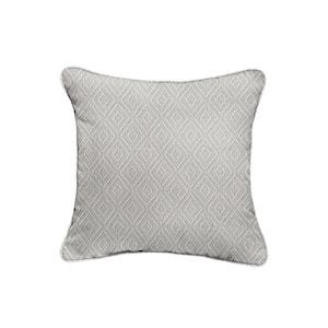 Sorra Home Sunbrella Retain Oyster Square Outdoor Throw Pillow