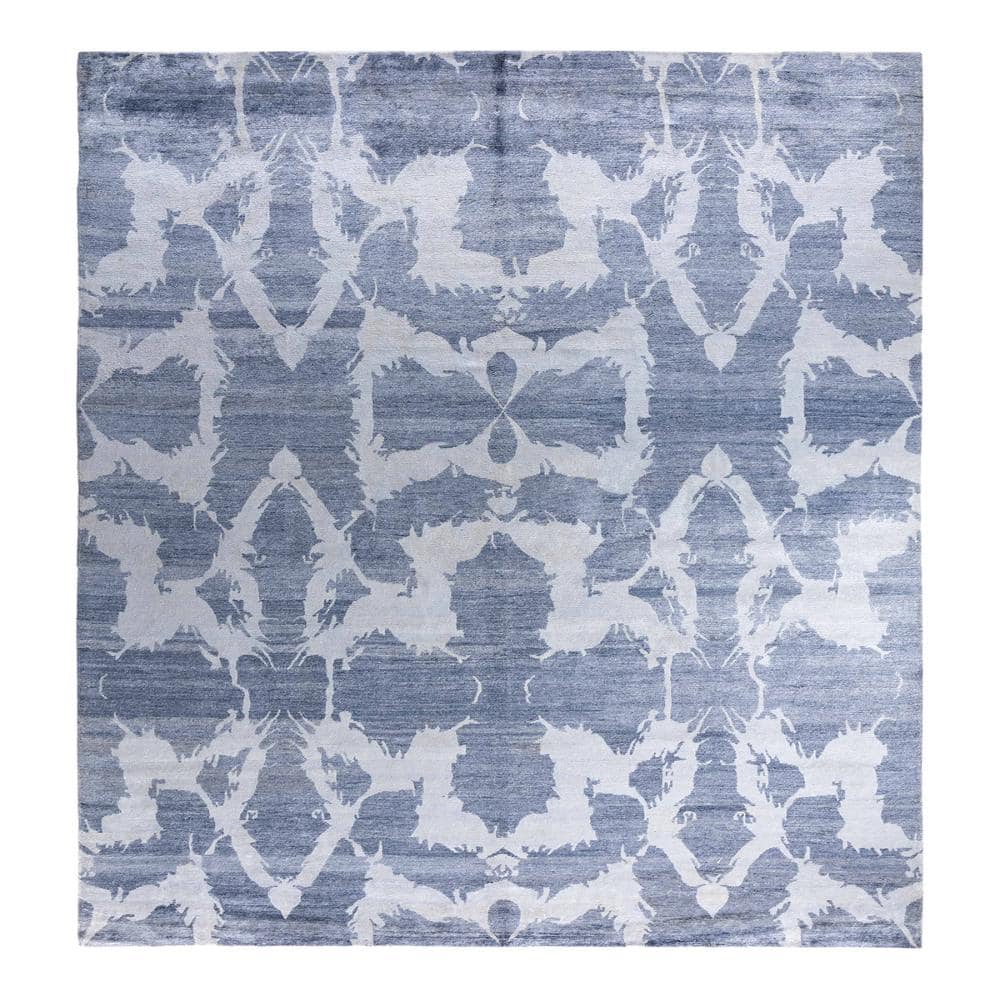 Modern-Contemporary Gray 9 X 12 Hand-Knotted Silk Indoor Area Rug price history on PriceWatchPro