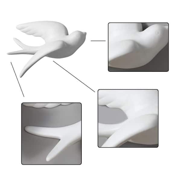 Black and White Ceramic Birds Home Interior Figurines – BellyPots
