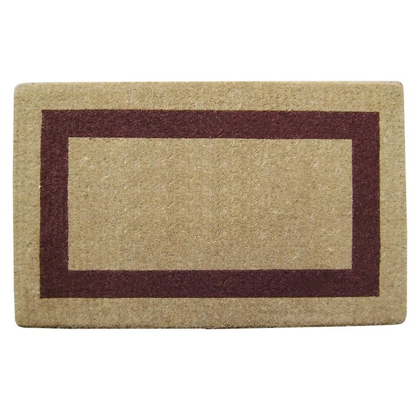 Nedia Home Single Picture Frame Brown 22 in. x 36 in. HeavyDuty Coir Door Mat